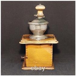 Vintage Collectible Coffee Grinder Rare Germany Pe De Dienes 1910-1930 Wood