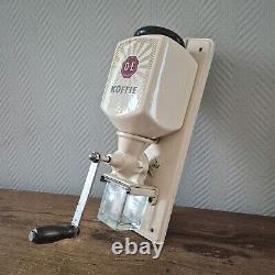 Vintage D. E. DOUWE EGBERTS Wall mounted Coffee Mill Grinder Moulin cafe Koffie