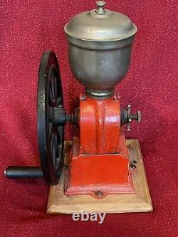 Vintage ELMA Single Wheel Coffee Grinder Mill Good Working Order