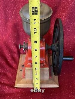 Vintage ELMA Single Wheel Coffee Grinder Mill Good Working Order