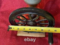 Vintage ELMA Single Wheel Coffee Grinder Mill Good Working Order