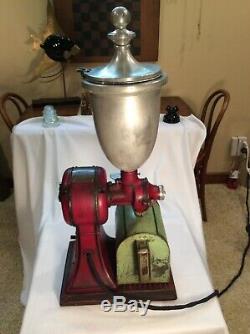 Vintage Early 1900s Working Hobart Electric Coffee Grinder, WithHopper & Catcher