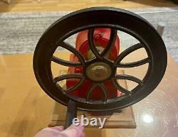 Vintage Elma Cast Iron Single Wheel MANUAL COFFEE GRINDER Red/Black