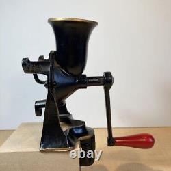 Vintage English Iron Coffee Grinder Retro Antique