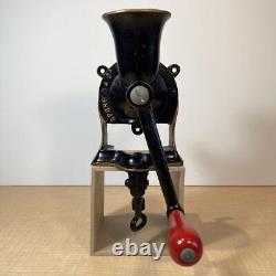 Vintage English Iron Coffee Grinder Retro Antique