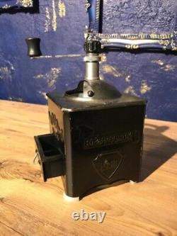 Vintage European Metal Coffee Mill Grinder Iron Casting Robust COLECTABLES