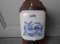 Vintage French CERAMIC COFFEE GRINDER MILL