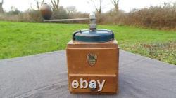 Vintage French Peugeot Bros Blue Coffee Grinder Metal Handle Attachments Coffee