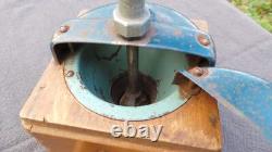 Vintage French Peugeot Bros Blue Coffee Grinder Metal Handle Attachments Coffee