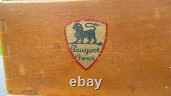 Vintage French Peugeot Bros Blue Coffee Grinder Metal Handle Attachments Coffee