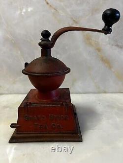 Vintage Grismold Grand Union Tea Co. Iron Coffee Grinder