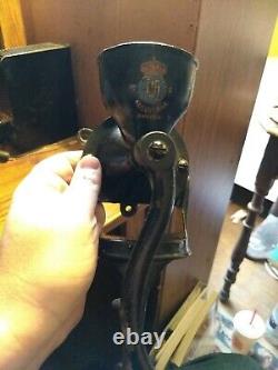 Vintage HUSQVARNA No. 2 Sweden CI Coffee Grinder Mill Machine table top clamp