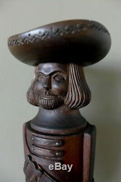 Vintage Hand Carved German Wooden Pepper Mill Grinder Farm Shop Pub Collector