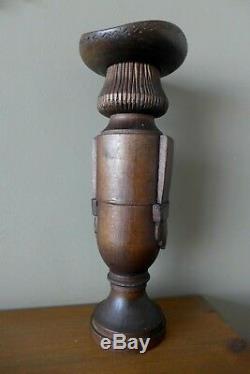 Vintage Hand Carved German Wooden Pepper Mill Grinder Farm Shop Pub Collector