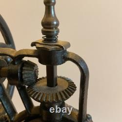 Vintage Hand Wood Coffee Grinder Iron Crank Handle with Drawer pre-own