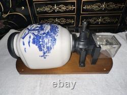 Vintage Holland Windmill Coffee Grinder Wall Mount Coffee Mill Blue Delft