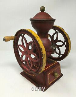 Vintage John Wright Coffee Mill Grinder Cast Iron Wrightville PA 11.5