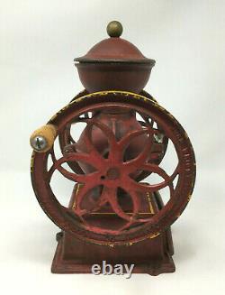 Vintage John Wright Coffee Mill Grinder Cast Iron Wrightville PA 11.5
