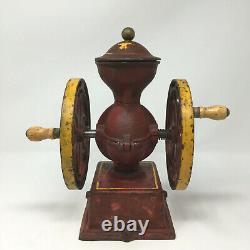 Vintage John Wright Coffee Mill Grinder Cast Iron Wrightville PA 11.5