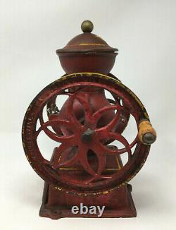 Vintage John Wright Coffee Mill Grinder Cast Iron Wrightville PA 11.5