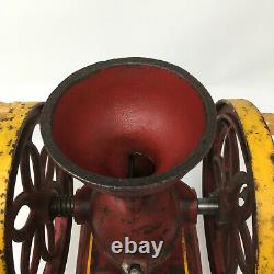 Vintage John Wright Coffee Mill Grinder Cast Iron Wrightville PA 11.5