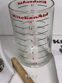 Vintage KitchenAid A9 Coffee Mill Grinder Measuring Cup Glass Brush