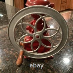 Vintage LIE PATENTADO Coffee Grinder Mill Cast-Iron RED