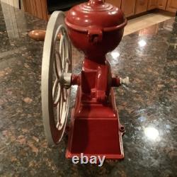 Vintage LIE PATENTADO Coffee Grinder Mill Cast-Iron RED