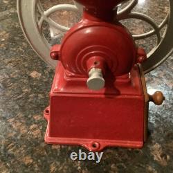 Vintage LIE PATENTADO Coffee Grinder Mill Cast-Iron RED