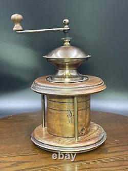 Vintage Manual Coffee Grinder, Continental, Fruitwood, Rotary Mill, Circa 1940