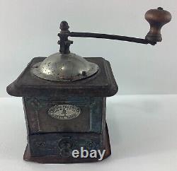 Vintage Mutzig-Framont Ornate Metal Coffee Grinder READ