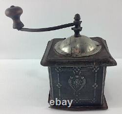 Vintage Mutzig-Framont Ornate Metal Coffee Grinder READ