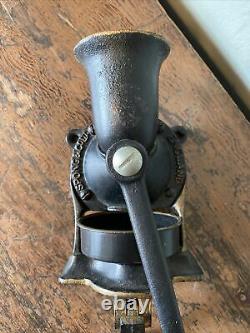 Vintage No. 2 Spong Cast Iron Coffee Mill/Grinder & Tray- Wall/Table Mount