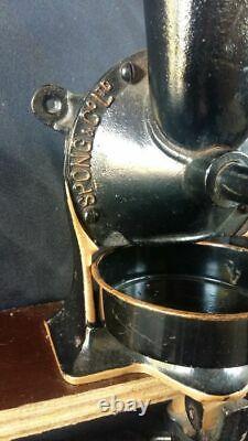 Vintage No. 3 Spong Cast Iron Coffee Mill / Grinder & Catch Cup