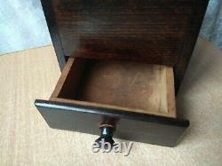 Vintage OLD wooden Table Box Coffee mill Grinder ANTIQUE MODEL