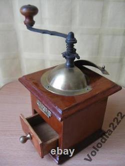 Vintage OLD wooden Table Box Coffee mill Grinder ANTIQUE MODEL KSB