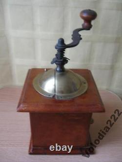 Vintage OLD wooden Table Box Coffee mill Grinder ANTIQUE MODEL KSB