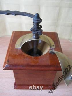 Vintage OLD wooden Table Box Coffee mill Grinder ANTIQUE MODEL KSB