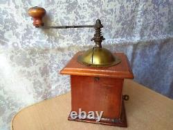 Vintage OLD wooden Table Box Coffee mill Grinder ANTIQUE MODEL KSB