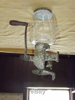 Vintage Old Antique Arcade Crystal Coffee Grinder No. 3 Unrestored