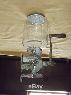 Vintage Old Antique Arcade Crystal Coffee Grinder No. 3 Unrestored