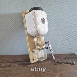 Vintage ROSES Wall Coffee Mill Grinder Mounted Moulin cafe Kaffeemuehle