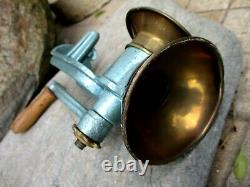 Vintage Rare Germany Ges. Gesc Hutzt Hand Crank Coffee Grinder Mill Iron & Brass