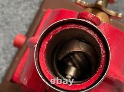 Vintage Red Cast Iron Single Side Wheel MANUAL Coffee Grinder