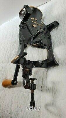 Vintage Spong Hand Crank Coffee Mill Grinder Number # 1 Made In England