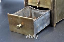 Vintage Unique Piece Handmade Coffee Mill In Brass