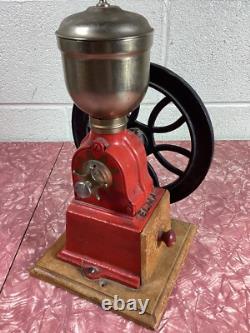 Vintage Used Elma Coffee Grinder Cast Iron Antique With Drawer And Hopper