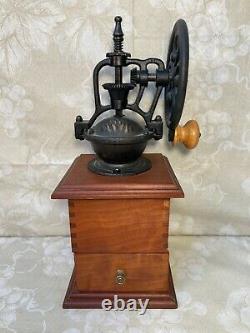 Vintage Wood & Iron Coffee Grinder No Maker Name