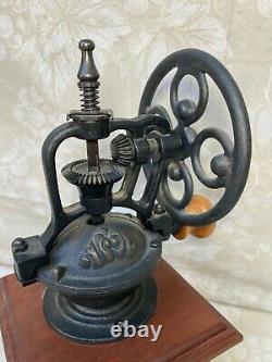 Vintage Wood & Iron Coffee Grinder No Maker Name