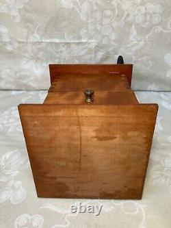 Vintage Wood & Iron Coffee Grinder No Maker Name